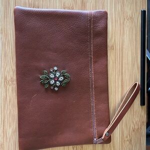 Hand beaded Manitobah utility purse